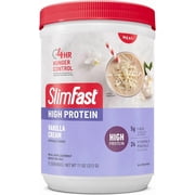 SlimFast High Protein Smoothie Mix, Vanilla Cream, 12 Serving Container