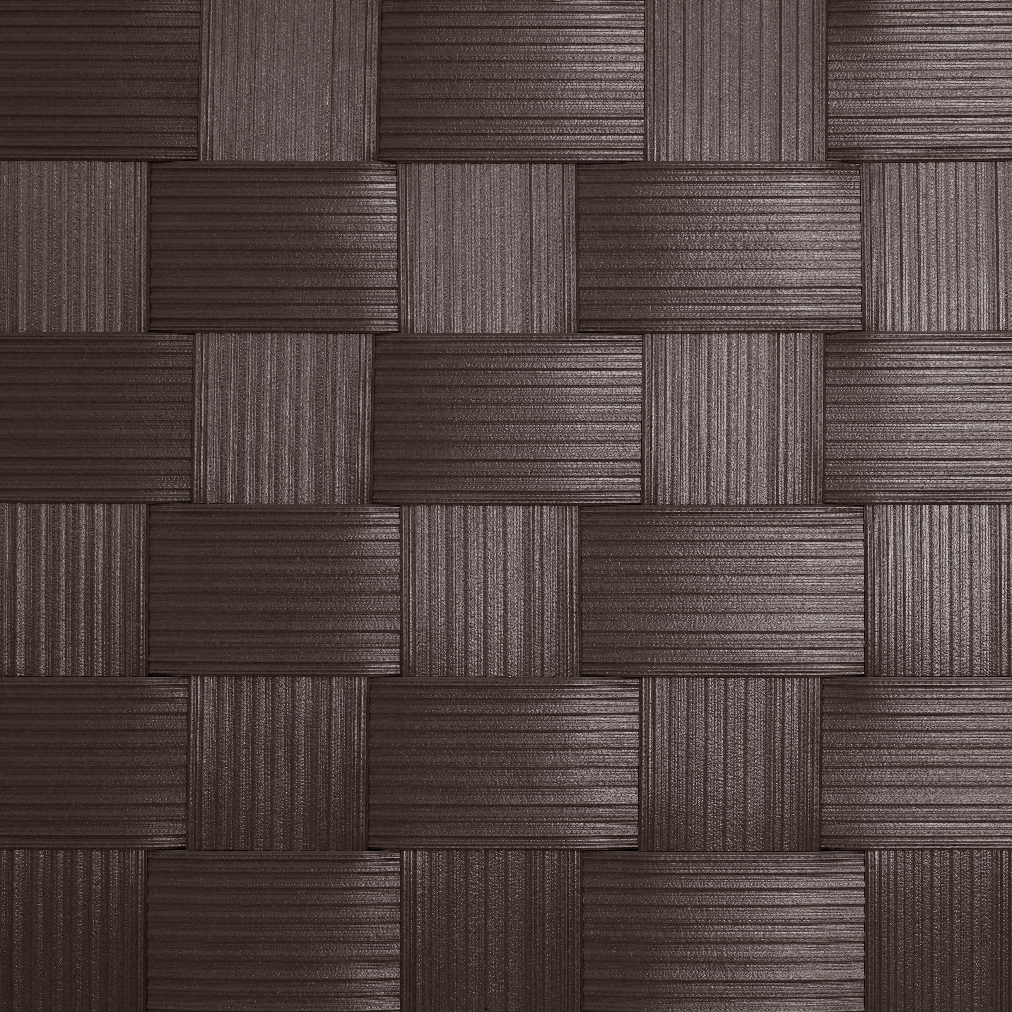 Red Lantern 4 ft. Short Woven Fiber Outdoor All Weather Folding Screen - 8 Panel - Dark Brown