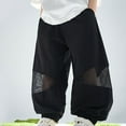 thumbnail image 4 of Aocisk Boys Mesh Jogger Pants for Active Kids Comfortable Elastic Cuffed Trousers Daily Wear Athletic Trousers For Boys Black 5-6 Years, 4 of 8