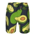 thumbnail image 4 of Kll Fresh Avocado Men'S Casual Summer Beach Shorts Hawaiian Shorts With Pockets-3x-Large, 4 of 9