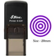 thumbnail image 1 of eloria Target Symbol Violet Ink Self Inking Rubber Stamp Office & Commercial Use Office Stationary, 1 of 1