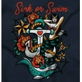 thumbnail image 2 of Sink or Swim Anchor Mermaid Tattoo Womens Fitted Plus Size Graphic Tee Brisco Brands 2X, 2 of 5