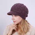 thumbnail image 2 of Winter knitted hat with fleece inside lined warm, 2 of 5