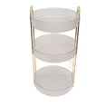 thumbnail image 5 of Rotating Makeup Organizer Tiered Stable Metal PET Space Saving Cosmetics Organizer for Bedroom Bathroom Kitchen Transparent(3 Tiers), 5 of 5