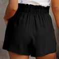 thumbnail image 4 of Aayomet Womens Shorts Fashion Ruffle Elastic Waist Summer Beach Short With Pockets Belt (A, XL), 4 of 5