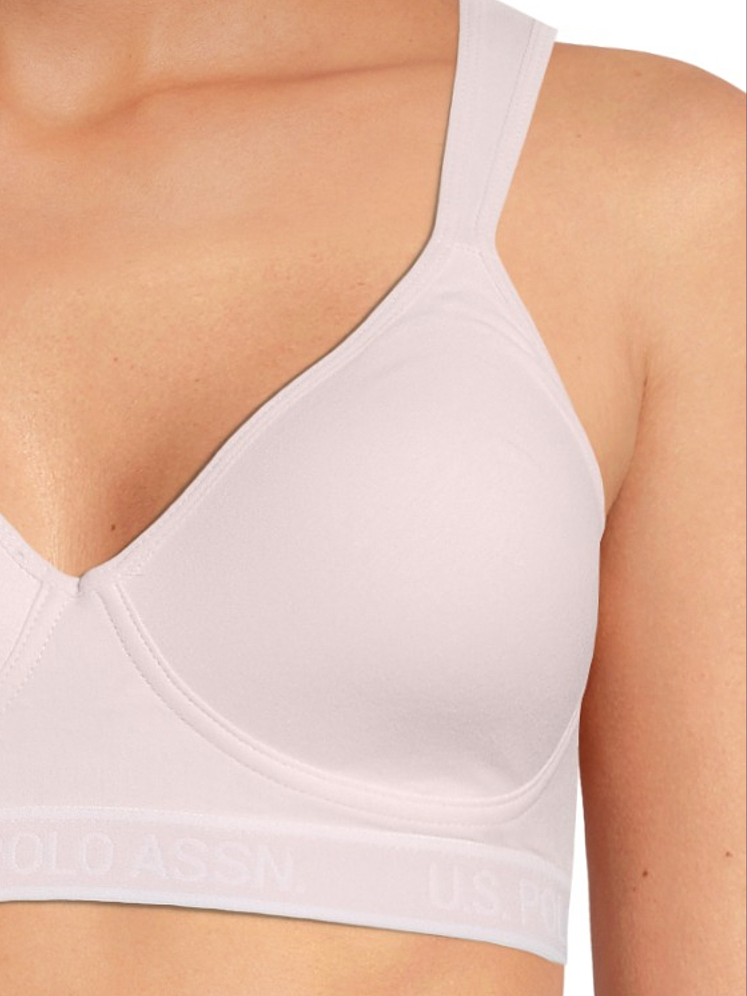 U.S. Polo Assn. Women's Tag-Free Striped Sports Bra Set, 3-Pack - image 2 of 4