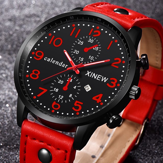 Teissuly Fashion Men Sports Date Analog Quartz Leather Stainless Steel Wrist Watch Teissuly WER202401222002