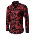 thumbnail image 1 of Camisas para hombre, con estampado HD, de moda, de lujo, suaves y cómodas, para primavera y otoño, camisas con botones para exteriores, de talla grande, 1 of 6