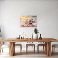 thumbnail image 3 of ZHONGYUTONG Turtle Wall Art for Bathroom Ocean Animal Canvas Sea Theme Pictures Coastal Beach Painting for Toilet Decor Framed (16.00" x 24.00"), 3 of 5