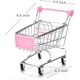 thumbnail image 2 of Mini carrito de compras, carrito de mano de supermercado rosa, mini carrito de compras, mini carrito de compras, juguete de almacenamiento, adornos decorativos para juguetes de almacenamiento, 2 of 4