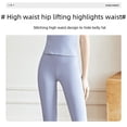 thumbnail image 4 of Pantalones de fitness recortados para mujer, pantalones cortos deportivos elásticos de cintura alta para levantar la cadera, pantalones ajustados de color melocotón para yoga, 4 of 5