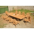 thumbnail image 4 of Grade-A Teak Dining Set: 10 Seater 11 Pc: 118" Rectangle Table And 10 Clipper Stacking Arm Chairs Outdoor Patio WholesaleTeak #51CP2411, 4 of 4