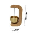 thumbnail image 3 of Shopkeepers Bell, Door Open Chime, Decorative Hanging Jingle Bell for Doors and Refrigerators, Cute Magnetic Doorbell, Brass Hand Bell, Unique Gift (Beech Round), 3 of 7