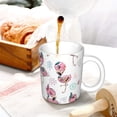 thumbnail image 3 of Yiaed Flamingos Tribal Print Ceramics Coffee,Large Handle Design,Extra Large Tea and Coffee Cup for Office and Home Mugs, 3 of 6