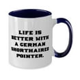 thumbnail image 2 of Unique Idea German Shorthaired Pointer Dog Gifts, Life is Better With a German, Inspirational Christmas Two Tone 11oz Mug From Pet Lovers, 2 of 2