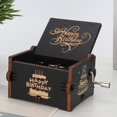 thumbnail image 3 of Caja de música de juguete, caja de música de color negro con manivela, regalo de cumpleaños, diseño revolucionario, 3 of 10