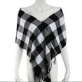 thumbnail image 6 of 1PC Scarf White Cotton Unisex Fashion Warm Shawls Scarves Scarf Kids Womens Plaid Plaid Tassel Scarfs, 6 of 6