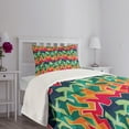 thumbnail image 5 of Ambesonne Grunge Quilted Bedspread Set 2 Pcs, Crazy Funky Graffiti, Twin Size, Multicolor, 5 of 6