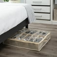 thumbnail image 4 of Simplify Non-Woven 12 Pair Under the Bed Shoe Storage Box in Faux Jute, 4 of 5