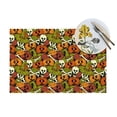 thumbnail image 4 of XMXT Woven Placemats Set of 4, Halloween Skeleton with Hat Stain Resistant Table Runner Anti-Skid Place Mats for Dining Table, 12 x 18 inches, 4 of 6