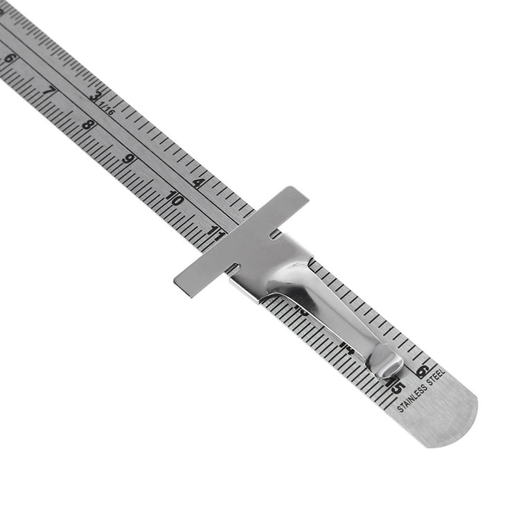 Pocket Ruler 6 Inch and 12 Inch Metal Rulers with Inch and Metric  Graduation Stainless Steel Precision Ruler Measuring Tool for Engineering,  School