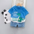 thumbnail image 2 of JLFKNG Short Sleeve T-Shirt with Shorts Colorful Cotton Blend, Leisure (Newborn), 2 of 7