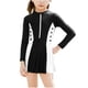 thumbnail image 1 of Traje de Baño de Entrenamiento de Moda para Niños, Material de Nylon Suave Spandex, Colores Negros Y Azules Oscuros, 1 of 8