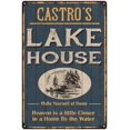 thumbnail image 1 of CASTRO'S Lake House Blue Cabin Home Decor Gift 8x12 Metal 208120038194, 1 of 1