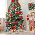 thumbnail image 4 of GZHJMY Rainbow Pink Christmas Tree Skirt 48" Christmas Decorations Indoor Outdoor Tree Skir for Home Holiday Party Decorations Gift, 4 of 5