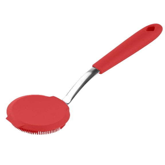 Silicone Pot Scrub Dishwashing Brush, Red, Kitchen Supplies Silicone Cleaning Brush for Dishes and Utensils
