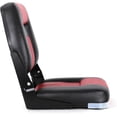 thumbnail image 3 of NORTHCAPTAIN Low Back Folding Boat Seat,Stainless Steel Screws Included,Black/Red(2 Seats), 3 of 5