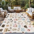 thumbnail image 3 of Outdoor Rug 6x9 ft Cartoon Coffee Waterproof Outdoor Patio Rug Mat Non Slip Outside Area Rugs Carpet for RV,Camping,Porch,Deck,Pool,Balconybackyard,Gift for Coffee Lover, 3 of 9