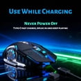 thumbnail image 6 of T-WOLF Wireless Gaming Mouse, BT 5.0 + 2.4G Dual Mode, Rechargeable RGB Ergonomic Mouse with Silent 6 Buttons, USB-C Cable Included, for PC/Mac/Laptop – Black, 6 of 15
