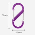 thumbnail image 3 of LJNYFDC Camping Gear Accessory 2Pcs Colored Carabiner Zipper Lock Clips Strong Load bearing Portable Camping Keyring S shaped Carabiners, 3 of 7