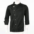 thumbnail image 7 of iiniim Unisex Men Women Classic Button Chef Coat Jacket Cooking Restaurant Hotel Work Uniform Black Long Sleeve 4XL, 7 of 7