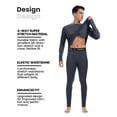 thumbnail image 3 of Woolcano Men's 100% Merino Wool Base Layer Set, Thermal Top and Bottoms for Skiing, Hiking, Winter Work and Cold Weather Activities, 3 of 6