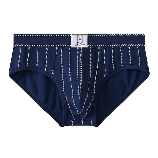 Mens Sexy Ropa Interior Rayado Medio Cintura Ropa Interior Casual Poliéster Boxeadores Transpirables, de Moda Y Cómodo para el Ocio Y el Gimnasio