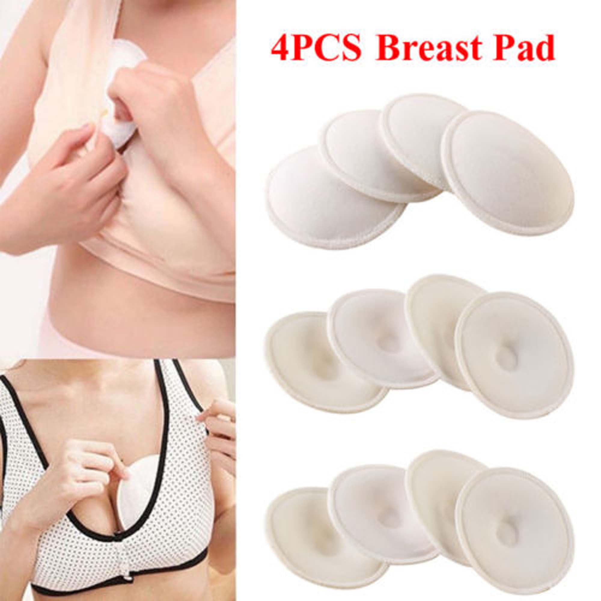 4pcs Breast Pads Washable Reusable Maternity Nursing Organic Plain Pad HC