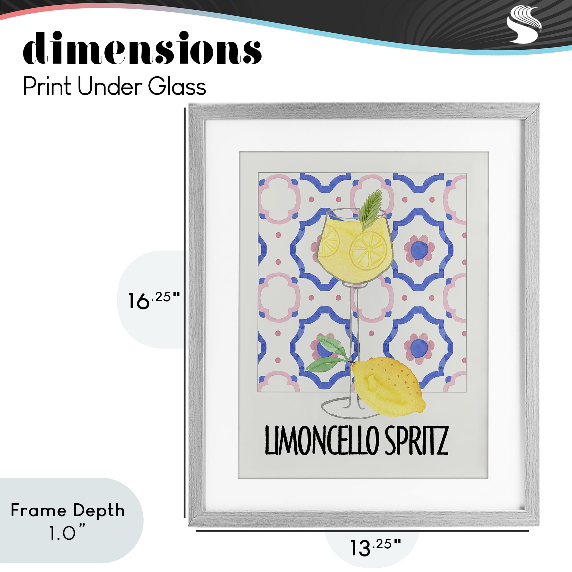 Stupell Industries Italy Spritz on My Mind Gray Framed Print Under Glass, design by Nina Jacobs