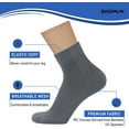 thumbnail image 2 of CAILDANL Mens Rayon Bamboo Ankle Breathable Socks Thin Quarter Athletic Comfortable Casual Mesh Socks 5 Pairs, 2 of 6