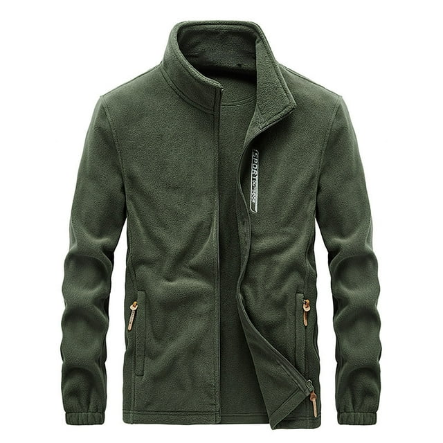 MIASHUI Veste Homme Automne Hiver Veste Chaude Homme Sport Extérieur Alpinisme Manteau Polaire Homme Vert Armée,m