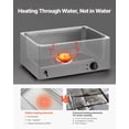 thumbnail image 3 of VEVOR 24QT Commercial Food Warmer, Full-Size Pan Electric Steam Table, 1200W Professional Countertop Stainless Steel Buffet Bain Marie with 86-185°F Temp Control for Catering, Buffet, Restaurants, 3 of 9