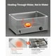 thumbnail image 4 of Calentador de alimentos comercial de 4 sartenes VEVOR, mesa de vapor electrica de 15,9 cuartos de galón, 1200 W, encimera profesional de acero inoxidable, para bufe, baño María, 4 of 9