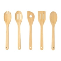 Mainstays 5pk Bamboo Spoons for Cooking, Kitchen Essential Tools Set