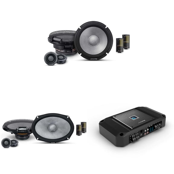 Alpine R2 4 Channel Amp & R2-S69C 6x9" & R2-S65C Audio Upgrade Bundle