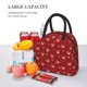 thumbnail image 5 of Disketp Reindeer Faces Festive Red Bolsa Térmica para Almuerzo, Lonchera con Abertura Amplia y Gran Capacidad, Organizador Reutilizable para Mujeres, Hombres y Adultos, 5 of 6