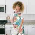 thumbnail image 4 of Pioneer Flower Floral Print Pattern Kids Aprons for Girls and Boys,Adjustable Neck Strap Toddler Aprons for Kids Cooking Baking, 4 of 7
