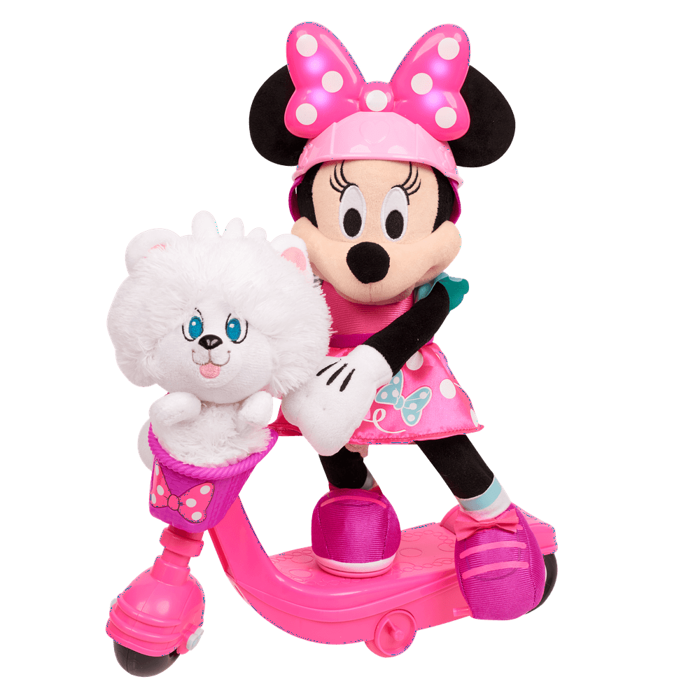 disney's sing and spin scooter minnie plush