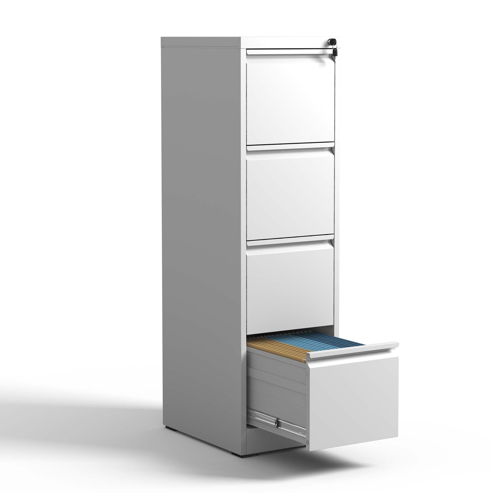 4 Drawer File Cabinet, Metal Filing Cabinets With Lock For A4/Letter/Legal Size File, Steel Vertical File Storage Cabinet For Home Office, Easy Assembly
