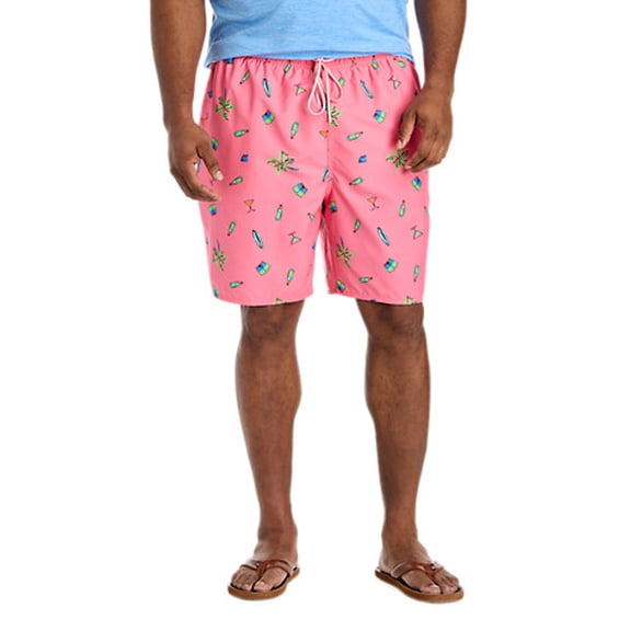 Beach Party Swim Trunks Pink Multi 6XL